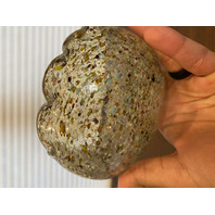 VTG MURANO Multicolored Silver Flake Confetti Ashtray Bowl 6"L ITALY