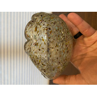 VTG MURANO Multicolored Silver Flake Confetti Ashtray Bowl 6"L ITALY