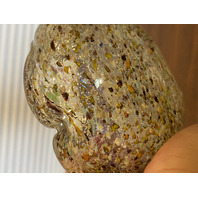 VTG MURANO Multicolored Silver Flake Confetti Ashtray Bowl 6"L ITALY