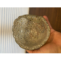 VTG MURANO Multicolored Silver Flake Confetti Ashtray Bowl 6"L ITALY