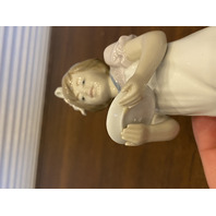 VTG LLADRO HAPPY BIRTHDAY Glossy Girl W/CakeFigurine #5429, 8"H SPAIN