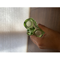 VTG Imperial Glass Green Salt & Pepper Shakers W/Stand 3 PC SET