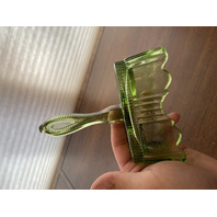 VTG Imperial Glass Green Salt & Pepper Shakers W/Stand 3 PC SET