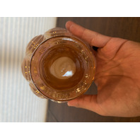 FENTON Pink Iridescent DRAPERY Art Glass Pitcher 7.5"H