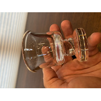 VTG STEUBEN Crystal Twisted Stem Toothpick Holder 3.25"H