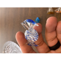 Small American Fostoria Plate & 9 Hand Blown Art Glass Candies SET(10)