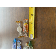 Small American Fostoria Plate & 9 Hand Blown Art Glass Candies SET(10)