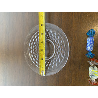 Small American Fostoria Plate & 9 Hand Blown Art Glass Candies SET(10)