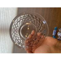 Small American Fostoria Plate & 9 Hand Blown Art Glass Candies SET(10)