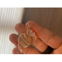 Small American Fostoria Dish & 8 Hand Blown Art Glass Candies SET(9)