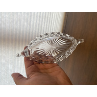 Small American Fostoria Dish & 8 Hand Blown Art Glass Candies SET(9)