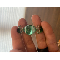 Small American Fostoria Dish & 8 Hand Blown Art Glass Candies SET(9)