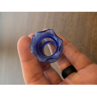 VTG Mini Cobalt Blue Glass Oil Lamp 4.5"H