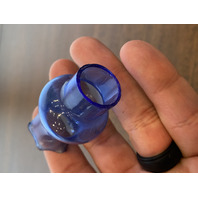 VTG Mini Cobalt Blue Glass Oil Lamp 4.5"H