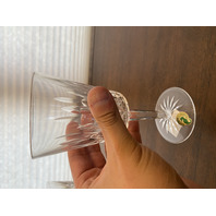 SET(8) VTG WATERFORD Crystal LISMORE Water Goblets 7"H, SIGNED, IRELAND