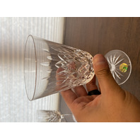 SET(8) VTG WATERFORD Crystal LISMORE Water Goblets 7"H, SIGNED, IRELAND