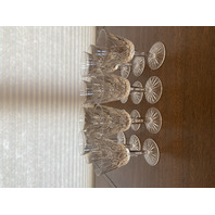 SET(12) VTG WATERFORD Crystal LISMORE Claret Wine Glasses SIGNED 5.75"H