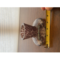 VTG MAURICE MARINOT Deep Amethyst & White Art Glass Vase 3.5"H