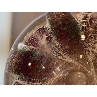 VTG MAURICE MARINOT Deep Amethyst & White Art Glass Vase 3.5"H