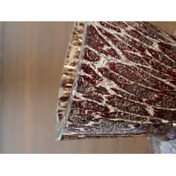 VTG MAURICE MARINOT Deep Amethyst & White Art Glass Vase 3.5"H