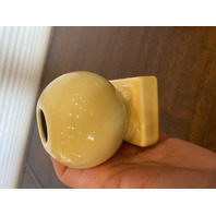 PAIR Of FIESTAWARE Yellow & Blue Round Bulb Candle Holders 3.5"H RETIRED