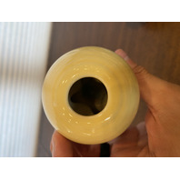 PAIR Of FIESTAWARE Yellow & Blue Round Bulb Candle Holders 3.5"H RETIRED