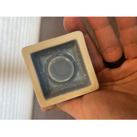 PAIR Of FIESTAWARE Yellow & Blue Round Bulb Candle Holders 3.5"H RETIRED