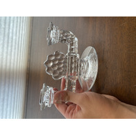 PAIR Of VTG American Fostoria Cubist Candlesticks 8.5"L