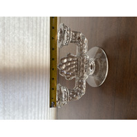 PAIR Of VTG American Fostoria Cubist Candlesticks 8.5"L