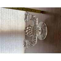 PAIR Of VTG American Fostoria Cubist Candlesticks 8.5"L