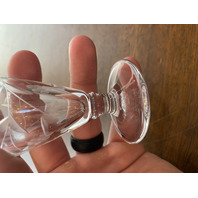 VTG Clear Floral Etched Glass Perfume Bottle W/Stopper 7"H