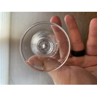 VTG Clear Floral Etched Glass Perfume Bottle W/Stopper 7"H