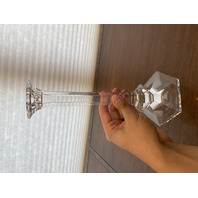 PAIR Of VTG VAL ST LAMBERT Crystal ELYSEE Candlesticks SIGNED 11"H BELGIUM