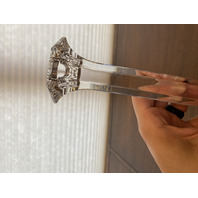 PAIR Of VTG VAL ST LAMBERT Crystal ELYSEE Candlesticks SIGNED 11"H BELGIUM