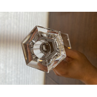 PAIR Of VTG VAL ST LAMBERT Crystal ELYSEE Candlesticks SIGNED 11"H BELGIUM