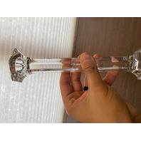 PAIR Of VTG VAL ST LAMBERT Crystal ELYSEE Candlesticks SIGNED 11"H BELGIUM