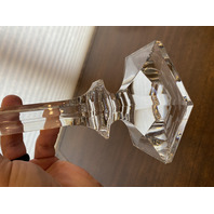 PAIR Of VTG VAL ST LAMBERT Crystal ELYSEE Candlesticks SIGNED 11"H BELGIUM