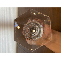 PAIR Of VTG VAL ST LAMBERT Crystal ELYSEE Candlesticks SIGNED 11"H BELGIUM