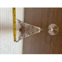 PAIR Of WATERFORD Crystal PEACE Champagne Flutes 9.25"H SIGNED