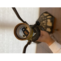 ANTIQUE ART NOUVEAU HEAVY Carmel Slag Glass Electric Table Lamp 23.5"H