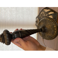 ANTIQUE ART NOUVEAU HEAVY Carmel Slag Glass Electric Table Lamp 23.5"H