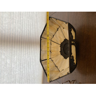 ANTIQUE ART NOUVEAU HEAVY Carmel Slag Glass Electric Table Lamp 23.5"H