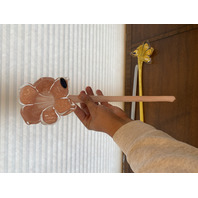 Large Vase With 11 MURANO Multicolored Large Art Glass Flowers SET (12)