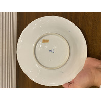RARE ANTIQUE MEISSEN Hand Painted Floral Porcelain Plate 8.75"W SIGNED