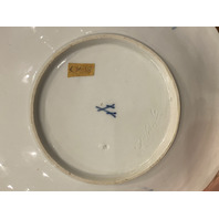 RARE ANTIQUE MEISSEN Hand Painted Floral Porcelain Plate 8.75"W SIGNED