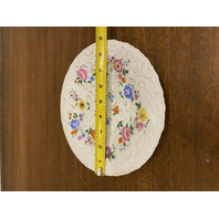 RARE ANTIQUE MEISSEN Hand Painted Floral Porcelain Plate 8.75"W SIGNED