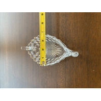 VTG AMERICAN FOSTORIA Cubist Pattern Small Boat Dish 8.5"L