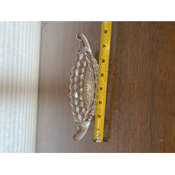 VTG AMERICAN FOSTORIA Cubist Pattern Small Boat Dish 8.5"L