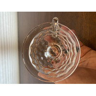 VTG AMERICAN FOSTORIA Cubist Pattern Footed Tea Cup 2.75"H