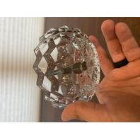 VTG AMERICAN FOSTORIA Cubist Pattern 2-Part Mayo Bowl 5.25"W